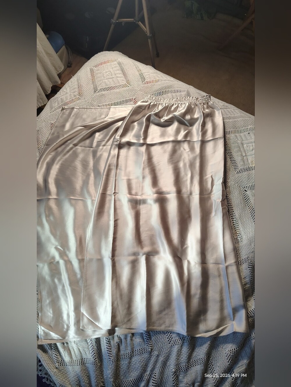 Vintage Zoran 100% silk maxi wrap skirt